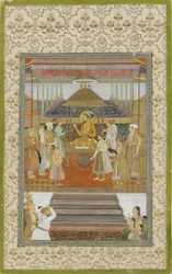 Kejser Shah Jahan på «Påfugletronen», 1640